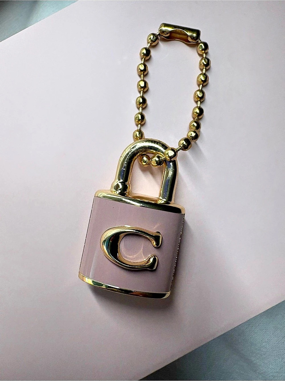 Coach Lock Bag Charm Pink
